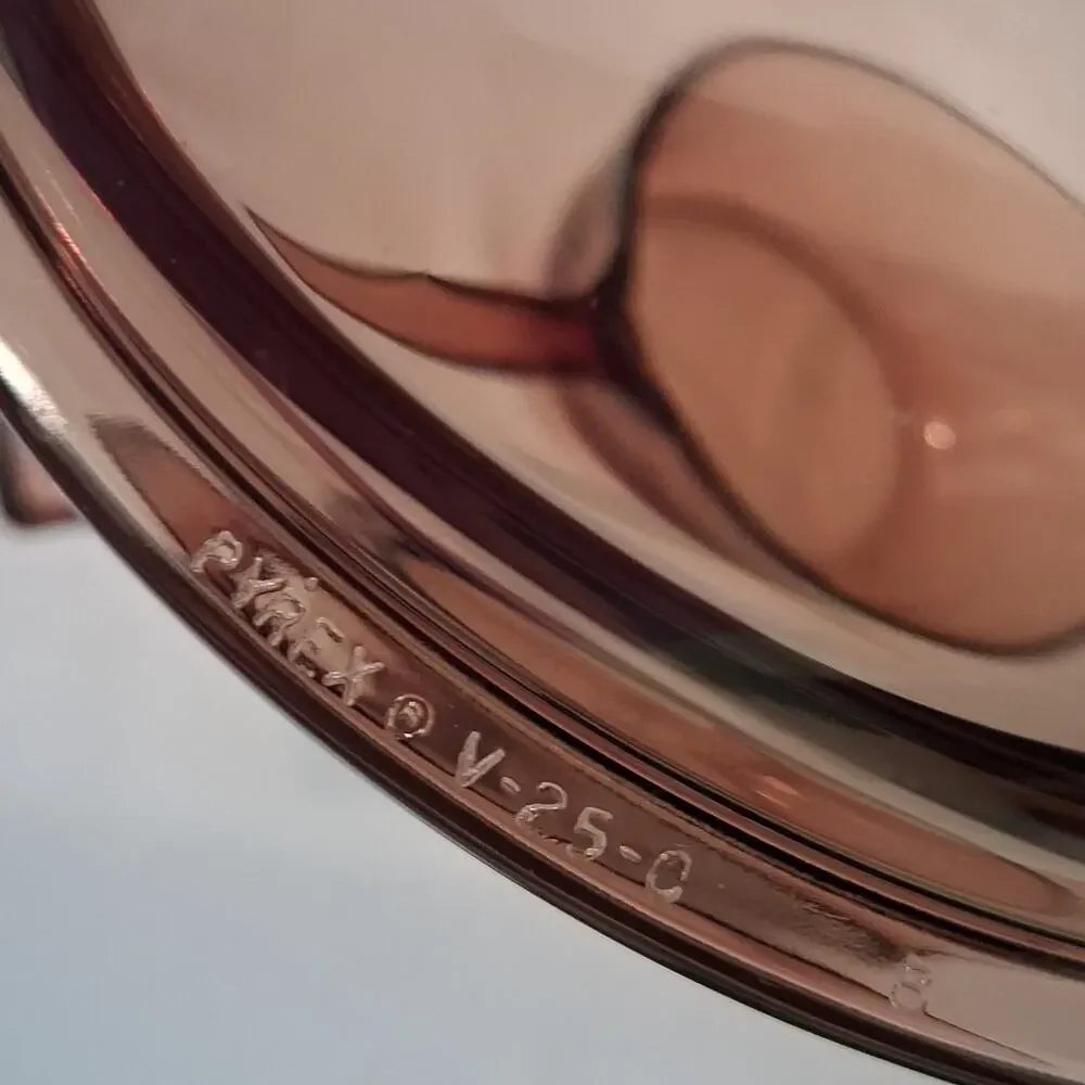 Corning Vision Ware 2.5L Amber Glass Pot Sauce Pan & Lid USA VERY CLEAN
